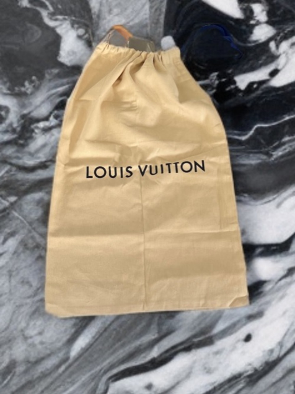 Louis Vuitton Cream Drawstring Bag